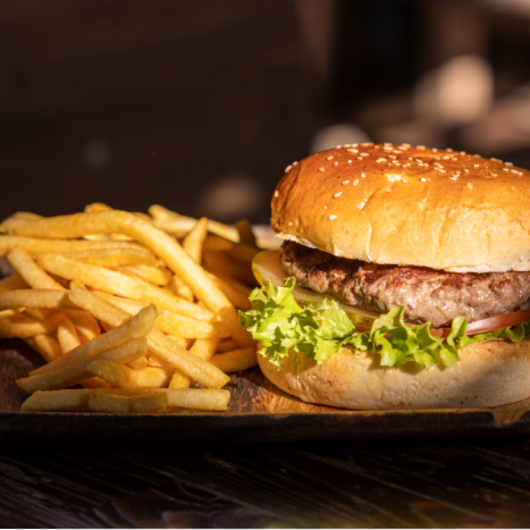 Burger and Fries